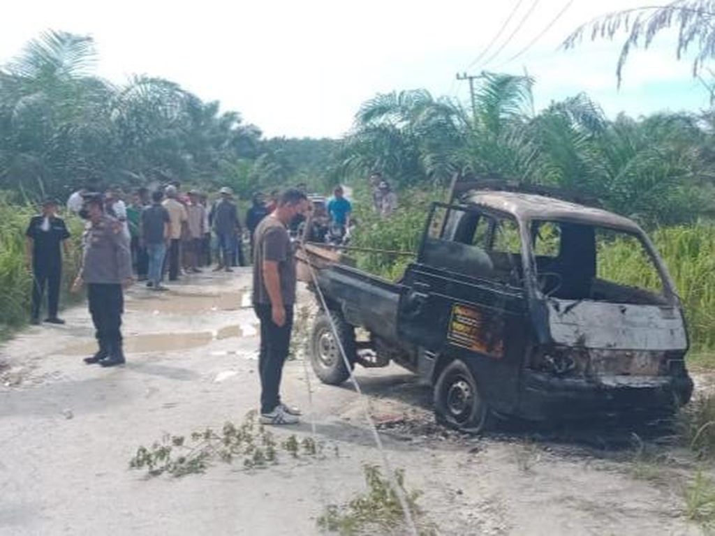 Sopir Pikap Terbakar di Riau Ternyata Korban Pembunuhan, Pelaku Ditangkap!